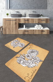 Mijölnir Juego de alfombras de baño Vintage Roses